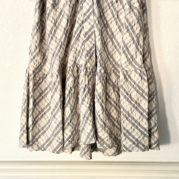 Jonathan Simkhai Crissy Raglan Puff Sleeve Dress Plaid Check Academia Minimalist - Picture 7 of 13